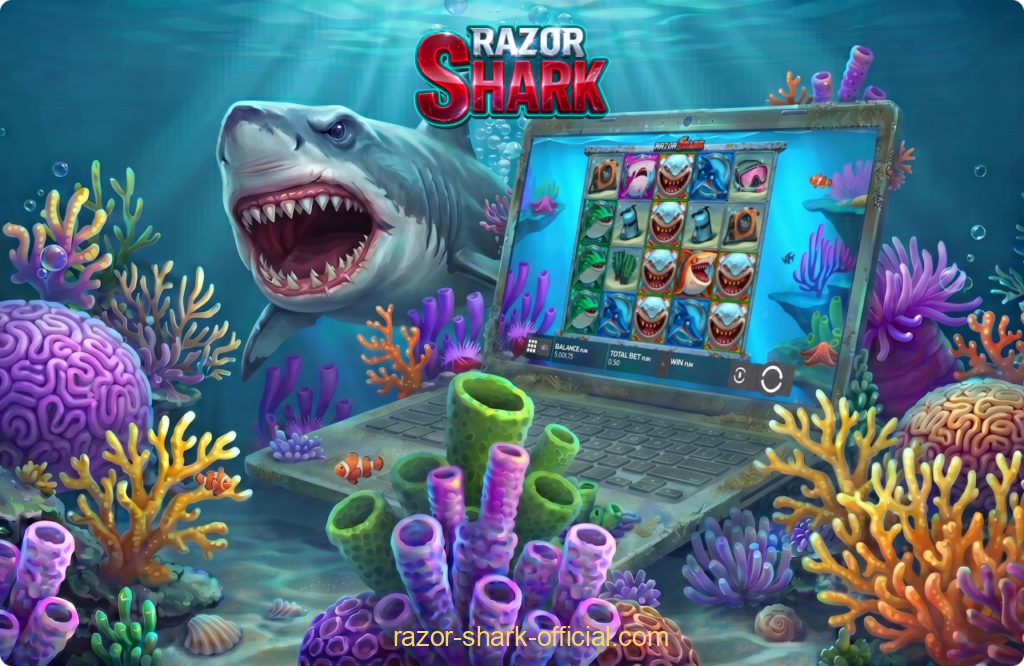 Razor Shark nutzt ein Kaskadensystem, bei dem Gewinnsymbole verschwinden und neue Symbole nachrücken, um deren Plätze einzunehmen